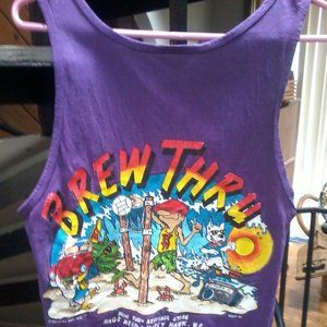 Brew Thru Vintage  Womens Tank top  size small.